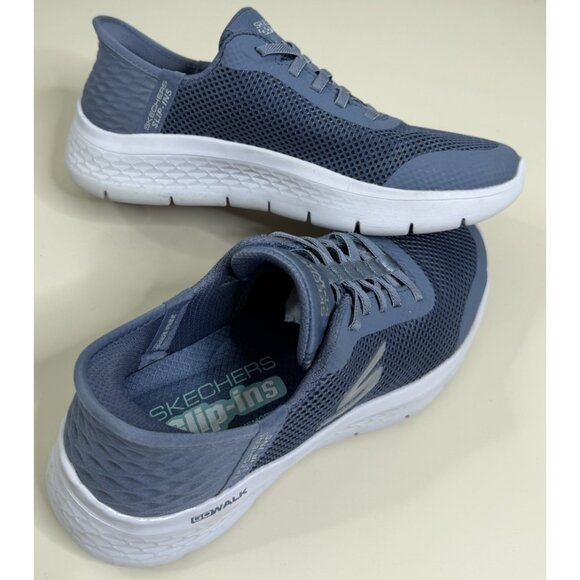 SKECHERS 7.5 Go Walk Flex Grand Entry Light Blue Womens Slip On Sneakers EUC - Picture 5 of 9